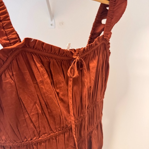 Flutter Sleeve Cinch Waist Mini Dress - Picture 5 of 5